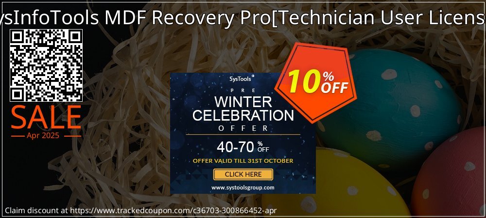 SysInfoTools MDF Recovery Pro - Technician User License  coupon on April Fools Day sales