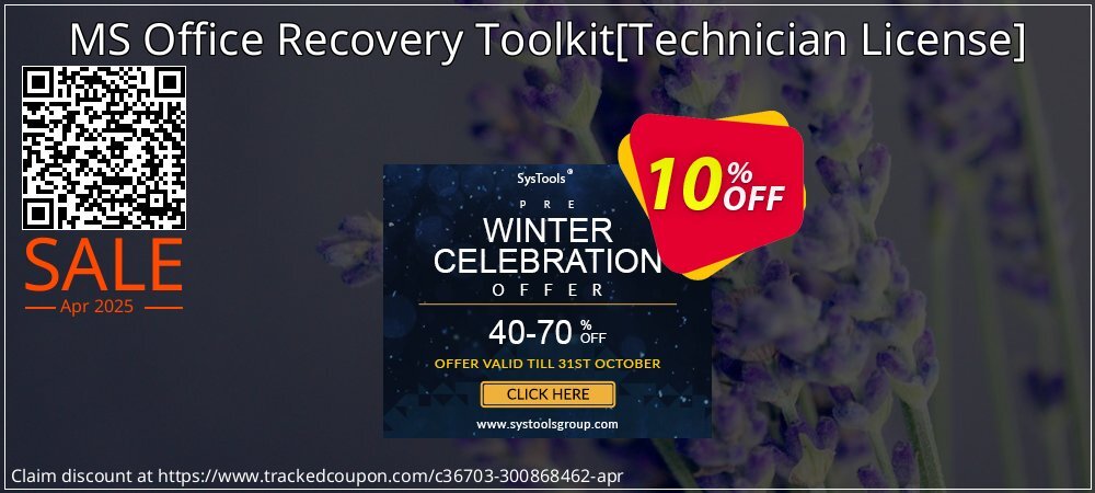 MS Office Recovery Toolkit - Technician License  coupon on Working Day offering sales