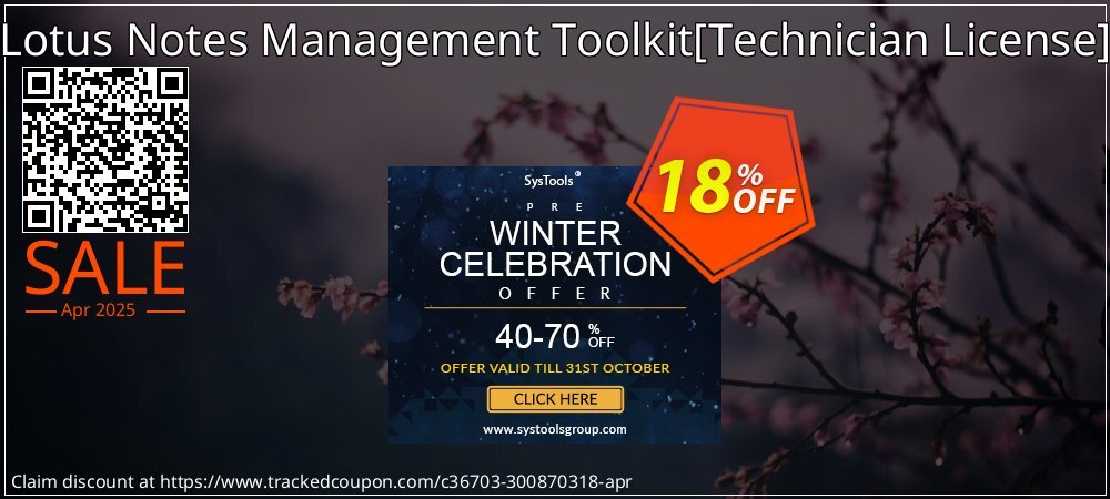 Lotus Notes Management Toolkit - Technician License  coupon on Virtual Vacation Day offering sales