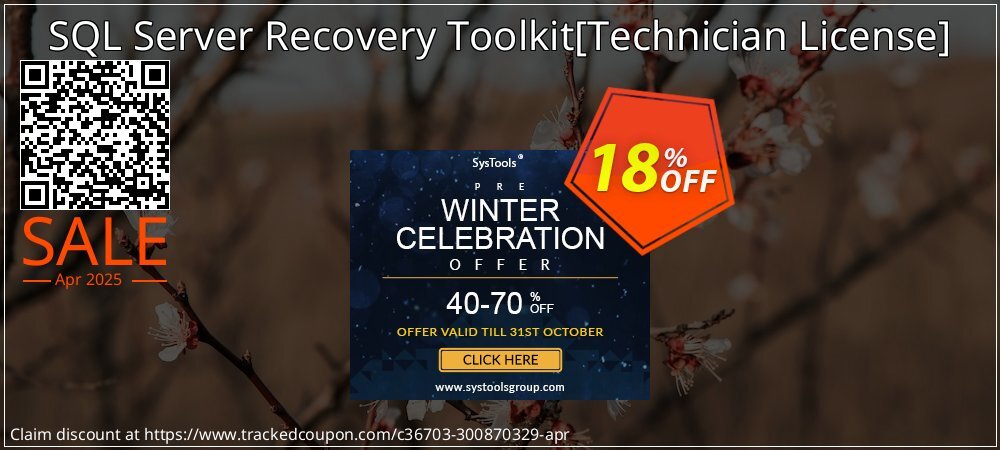 SQL Server Recovery Toolkit - Technician License  coupon on World Password Day sales