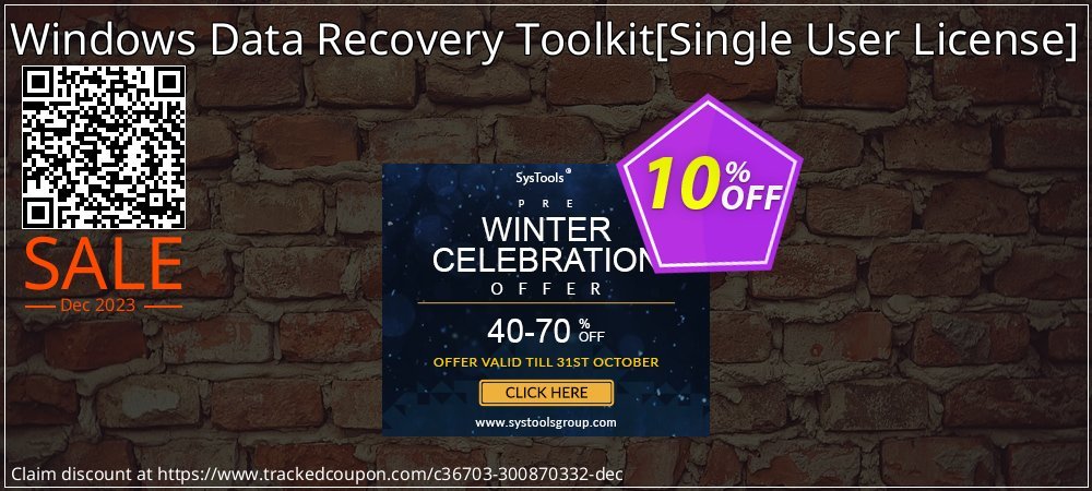 Windows Data Recovery Toolkit - Single User License  coupon on April Fools' Day offer