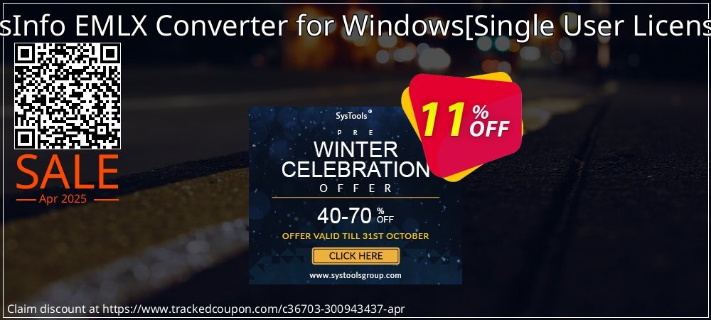 SysInfo EMLX Converter for Windows - Single User License  coupon on April Fools' Day sales