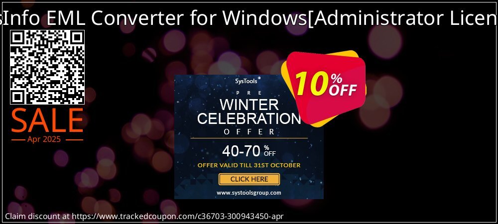 SysInfo EML Converter for Windows - Administrator License  coupon on National Walking Day offering discount