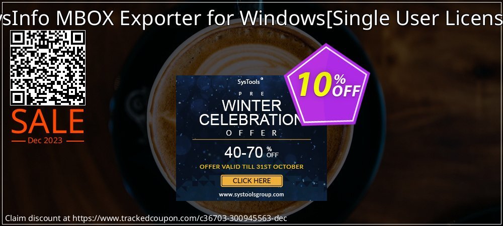 SysInfo MBOX Exporter for Windows - Single User License  coupon on Easter Day offer
