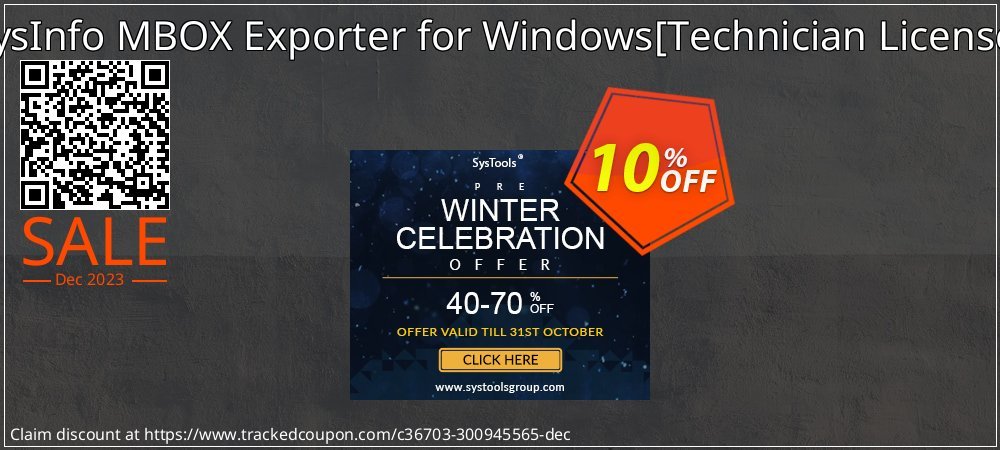 SysInfo MBOX Exporter for Windows - Technician License  coupon on National Walking Day offering discount