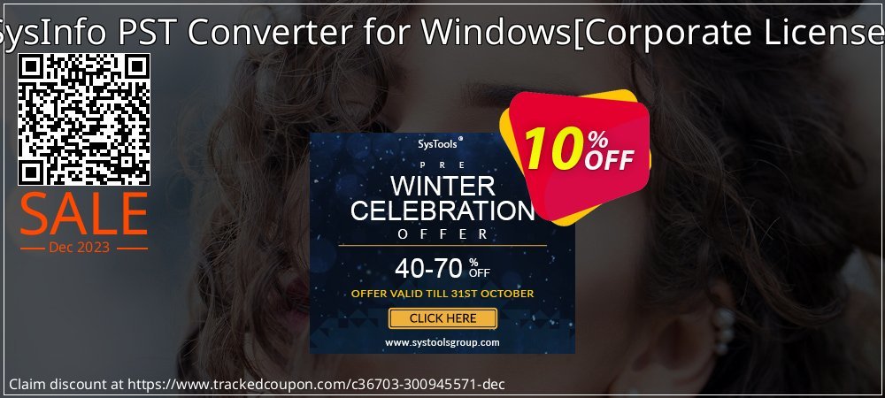 SysInfo PST Converter for Windows - Corporate License  coupon on World Party Day deals