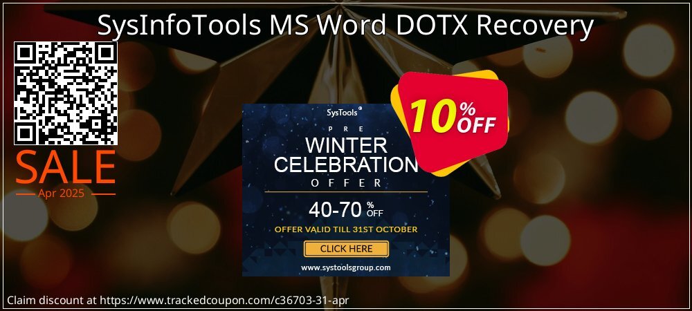 SysInfoTools MS Word DOTX Recovery coupon on World Party Day discounts