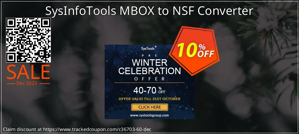 SysInfoTools MBOX to NSF Converter coupon on National Walking Day sales
