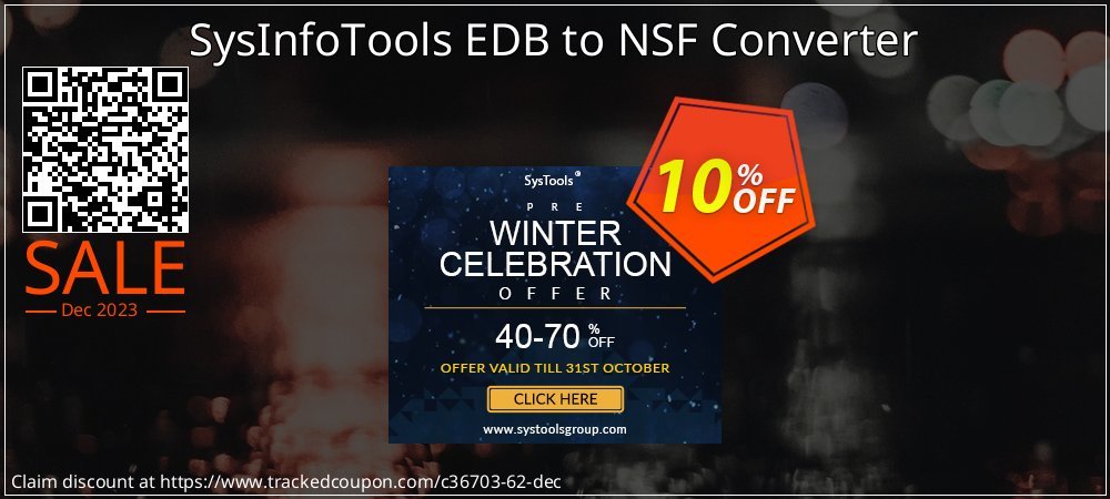 SysInfoTools EDB to NSF Converter coupon on Working Day discount