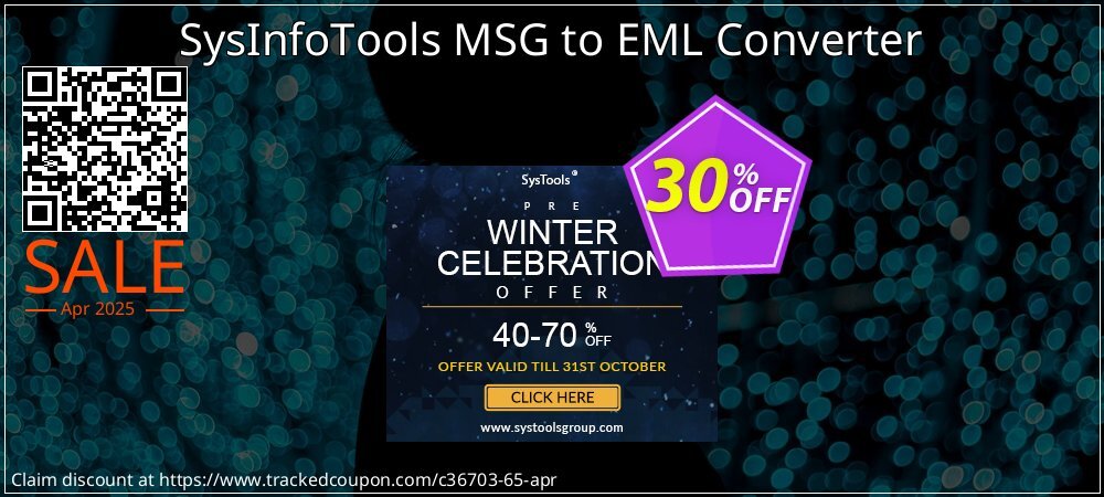 SysInfoTools MSG to EML Converter coupon on National Walking Day offering sales