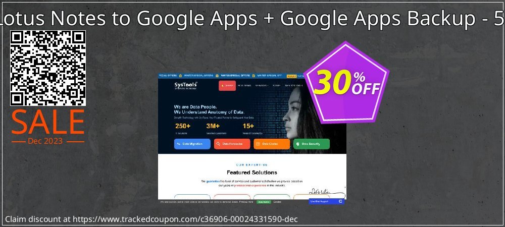 Bundle Offer - Lotus Notes to Google Apps + Google Apps Backup - 50 Users License coupon on National Walking Day promotions