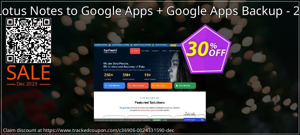 Bundle Offer - Lotus Notes to Google Apps + Google Apps Backup - 25 Users License coupon on World Backup Day discounts