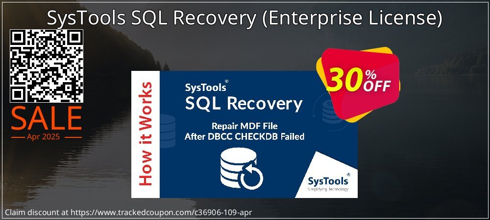 SysTools SQL Recovery - Enterprise License  coupon on World Password Day deals