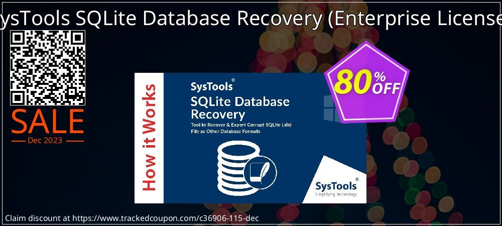 SysTools SQLite Database Recovery - Enterprise License  coupon on World UFO Day sales