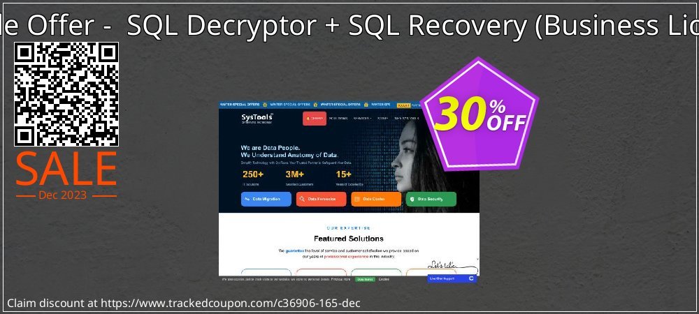 Bundle Offer -  SQL Decryptor + SQL Recovery - Business License  coupon on World Backup Day deals