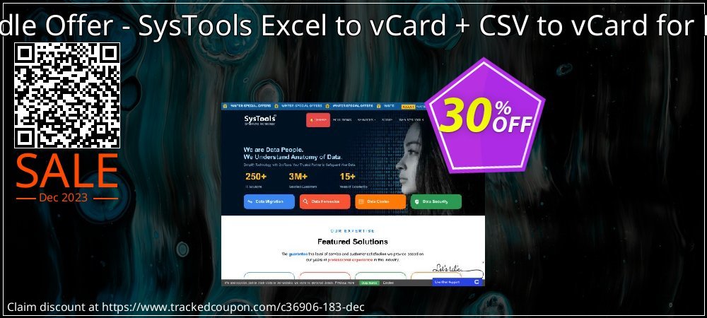 Bundle Offer - SysTools Excel to vCard + CSV to vCard for MAC coupon on Social Media Day offering discount
