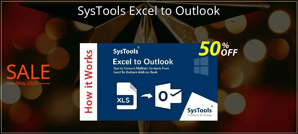 SysTools Excel to Outlook coupon on World Party Day offering sales