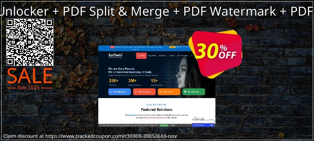 BO - PDF Recovery + PDF Unlocker + PDF Split & Merge + PDF Watermark + PDF Form Filler + PDF Toolbox coupon on National Smile Day offering discount