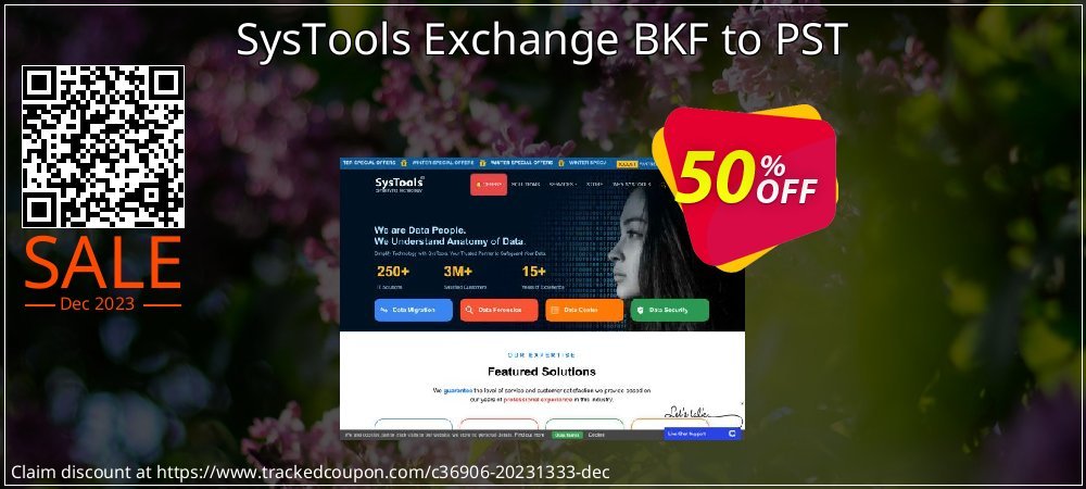 SysTools Exchange BKF to PST coupon on Virtual Vacation Day super sale