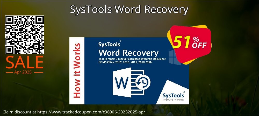 SysTools Word Recovery coupon on National Walking Day super sale