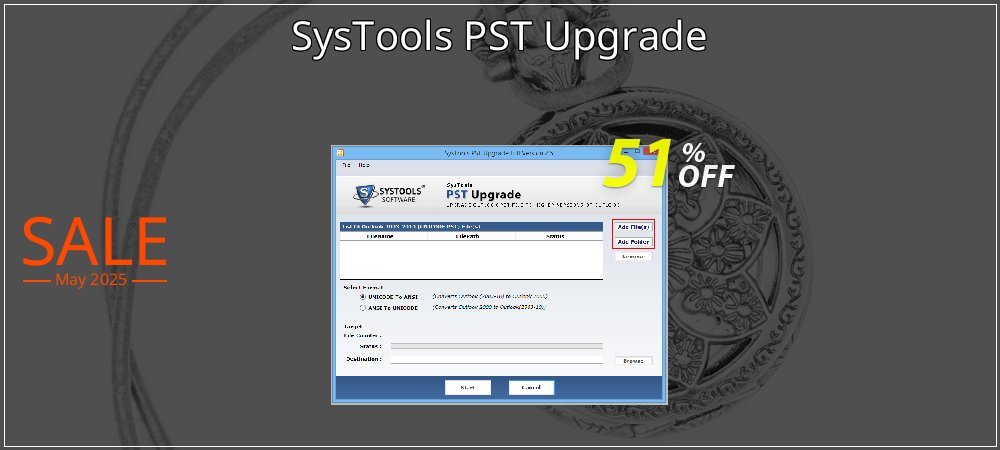 SysTools PST Upgrade coupon on Mother's Day discount