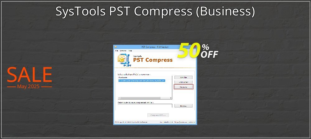 SysTools PST Compress - Business  coupon on April Fools' Day sales