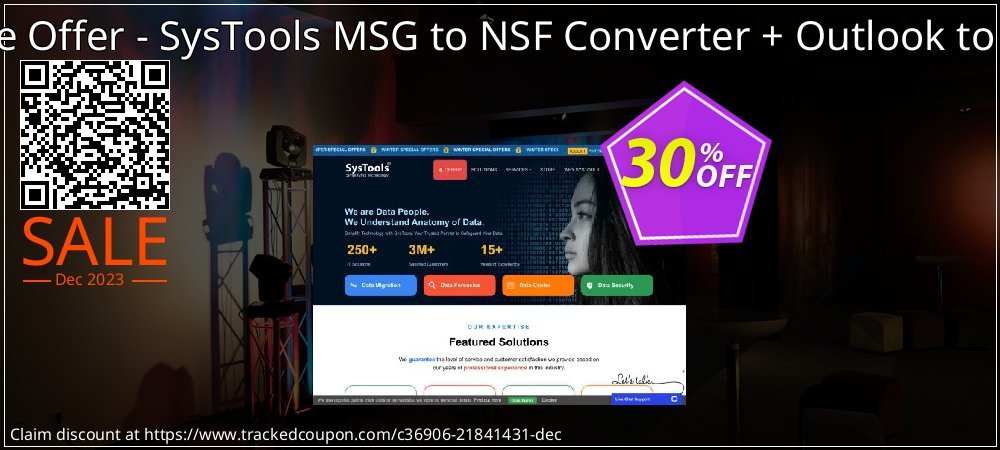 Bundle Offer - SysTools MSG to NSF Converter + Outlook to Notes coupon on World Party Day offering sales