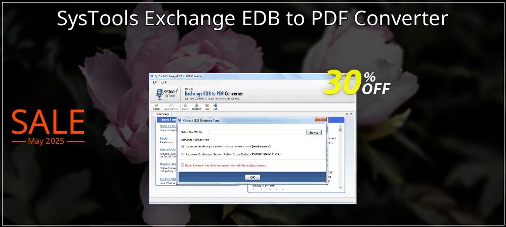 SysTools Exchange EDB to PDF Converter coupon on Constitution Memorial Day offering sales