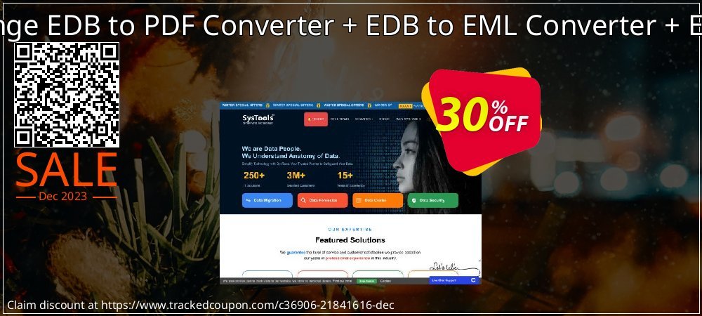 Bundle Offer - Exchange EDB to PDF Converter + EDB to EML Converter + EDB to MSG Converter coupon on World Party Day deals