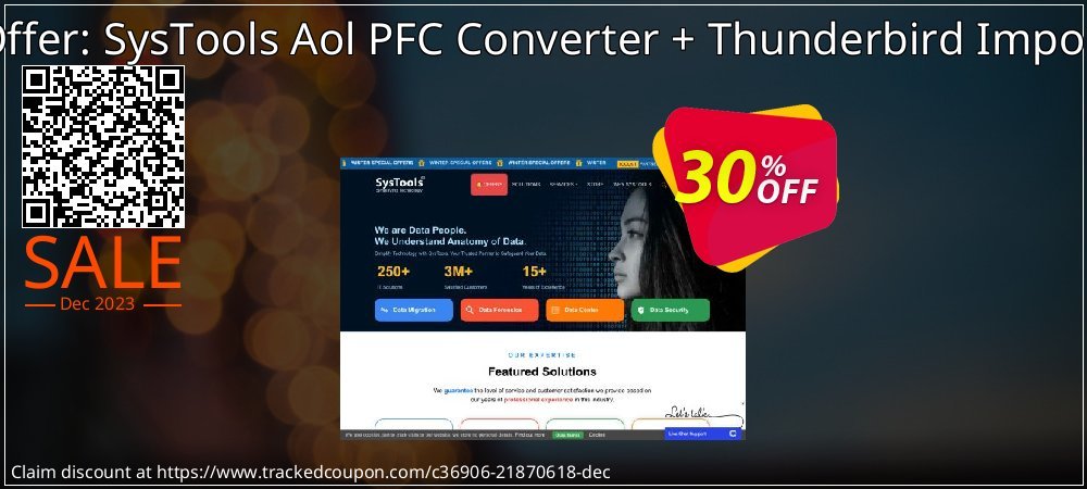 Claim 30% OFF Bundle Offer: SysTools Aol PFC Converter + Thunderbird Import Wizard Coupon discount May, 2022