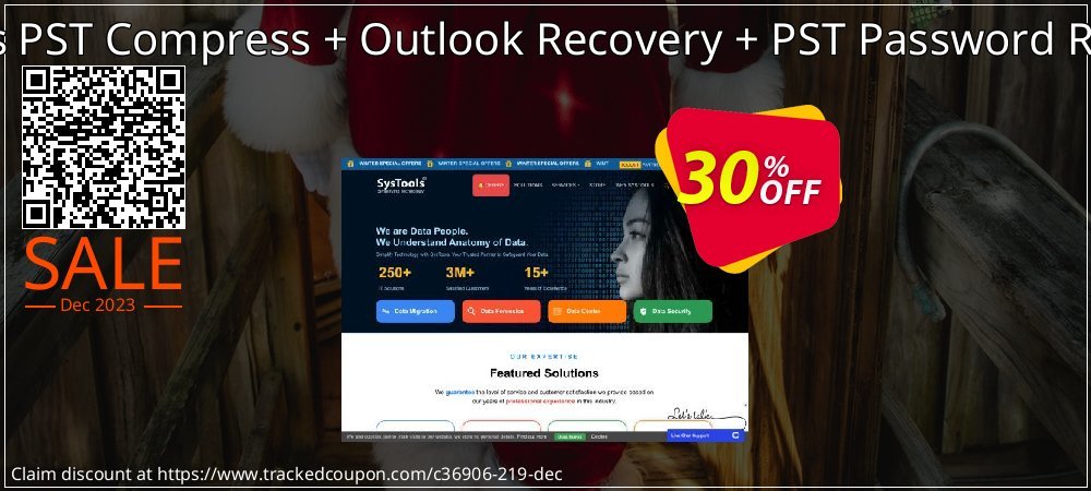Systools PST Compress + Outlook Recovery + PST Password Remover coupon on National Smile Day discount