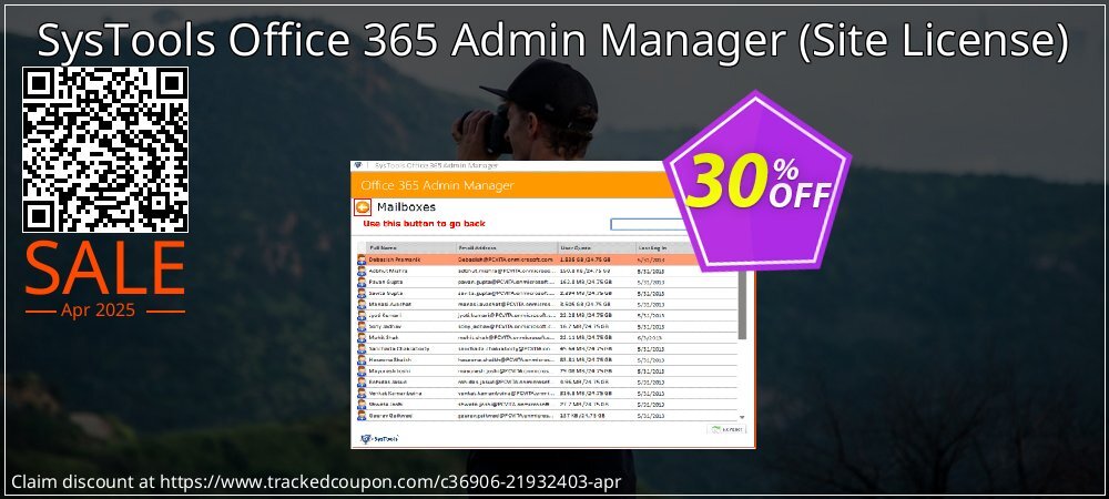 SysTools Office 365 Admin Manager - Site License  coupon on Easter Day offering sales