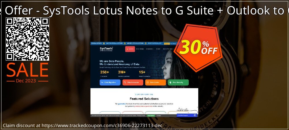 Bundle Offer - SysTools Lotus Notes to G Suite + Outlook to G Suite coupon on Virtual Vacation Day deals