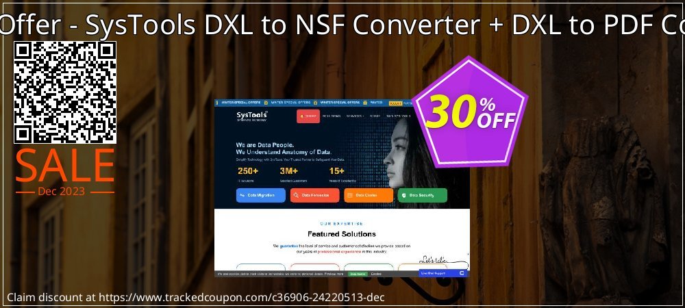 Bundle Offer - SysTools DXL to NSF Converter + DXL to PDF Converter coupon on Virtual Vacation Day promotions