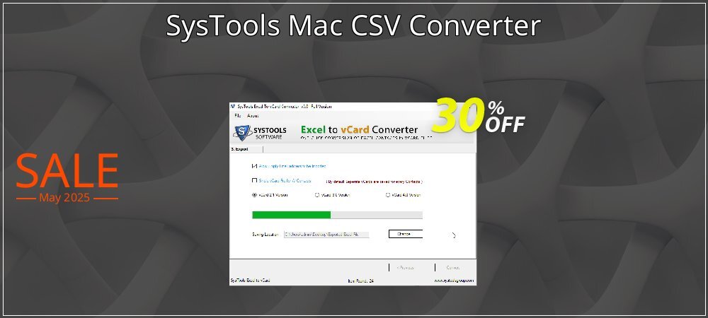 SysTools Mac CSV Converter coupon on Easter Day offer