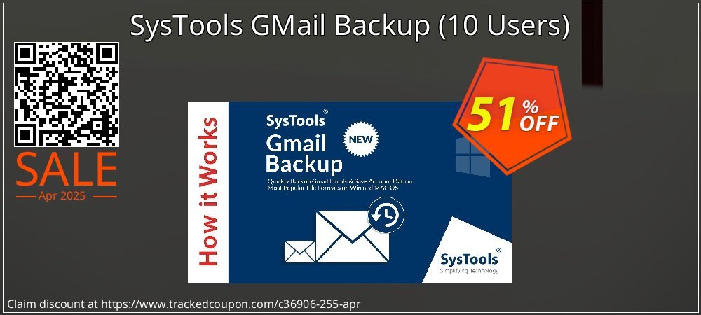 SysTools GMail Backup - 10 Users  coupon on Mother's Day discount