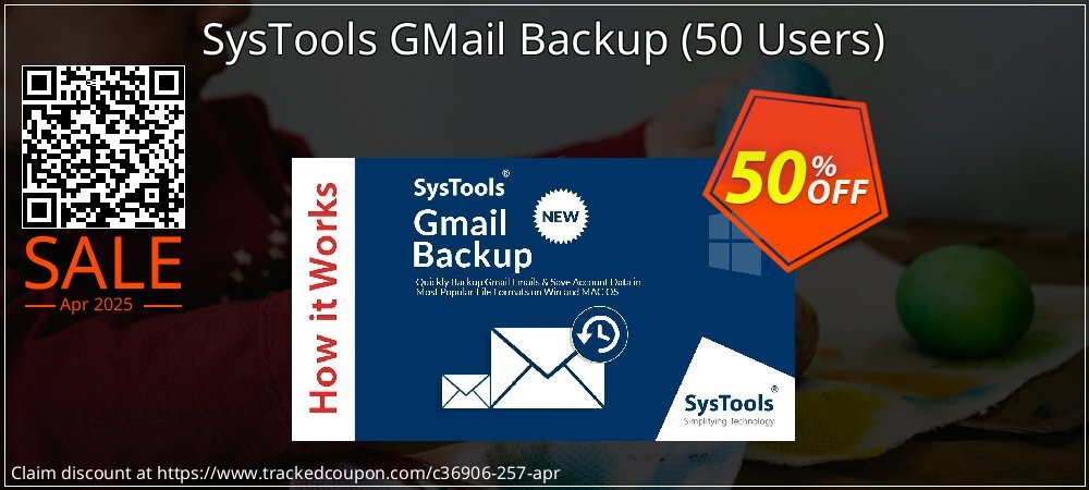 SysTools GMail Backup - 50 Users  coupon on Working Day offering sales