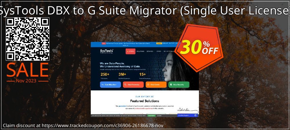 SysTools DBX to G Suite Migrator - Single User License  coupon on Constitution Memorial Day promotions