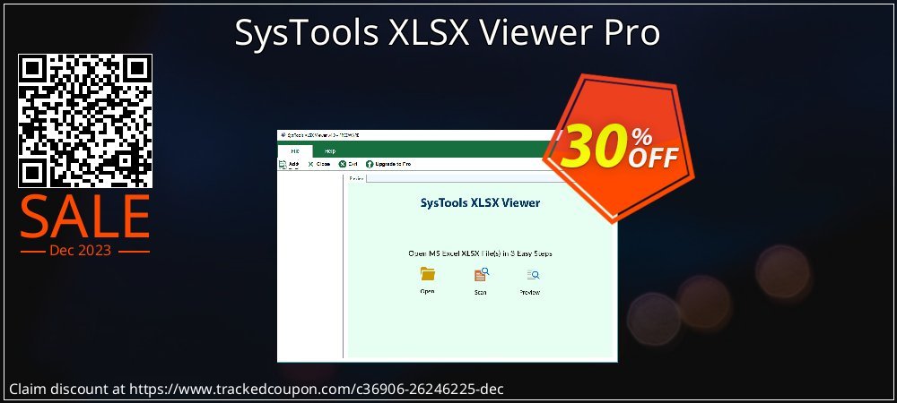 SysTools XLSX Viewer Pro coupon on National Walking Day deals