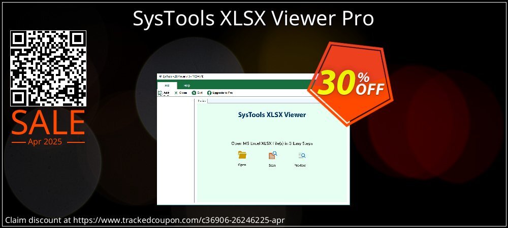 SysTools XLSX Viewer Pro coupon on National Walking Day deals