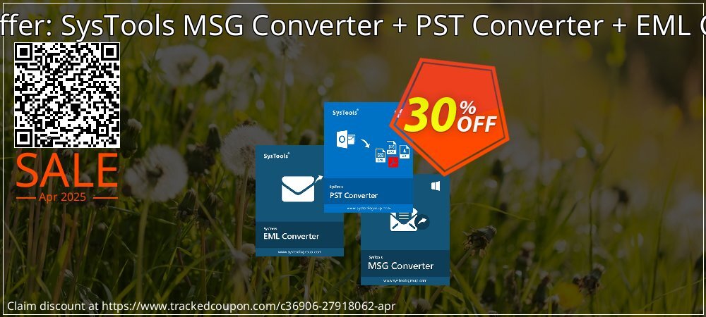 Bundle Offer: SysTools MSG Converter + PST Converter + EML Converter coupon on April Fools Day super sale