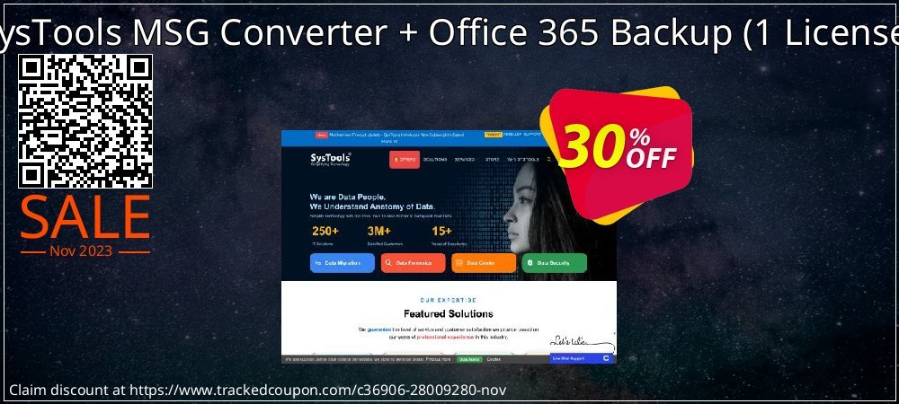 SysTools MSG Converter + Office 365 Backup - 1 License  coupon on Mother Day offer