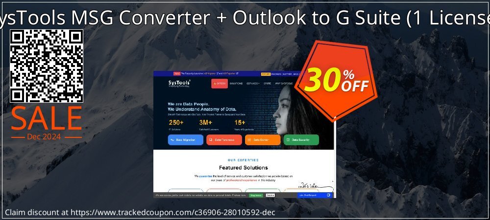 SysTools MSG Converter + Outlook to G Suite - 1 License  coupon on Working Day sales