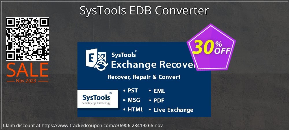SysTools EDB Converter coupon on World Party Day deals