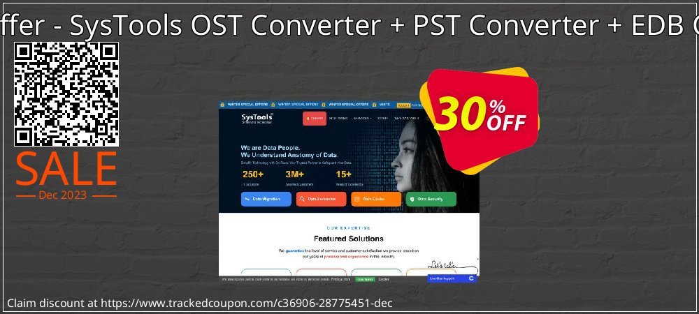 Bundle Offer - SysTools OST Converter + PST Converter + EDB Converter coupon on Christmas & New Year deals