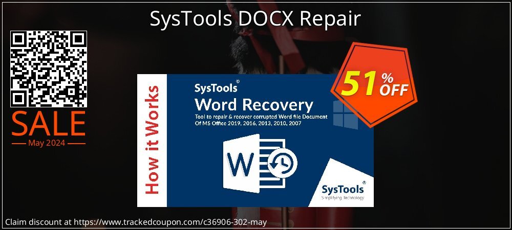 SysTools DOCX Repair coupon on Working Day offering sales