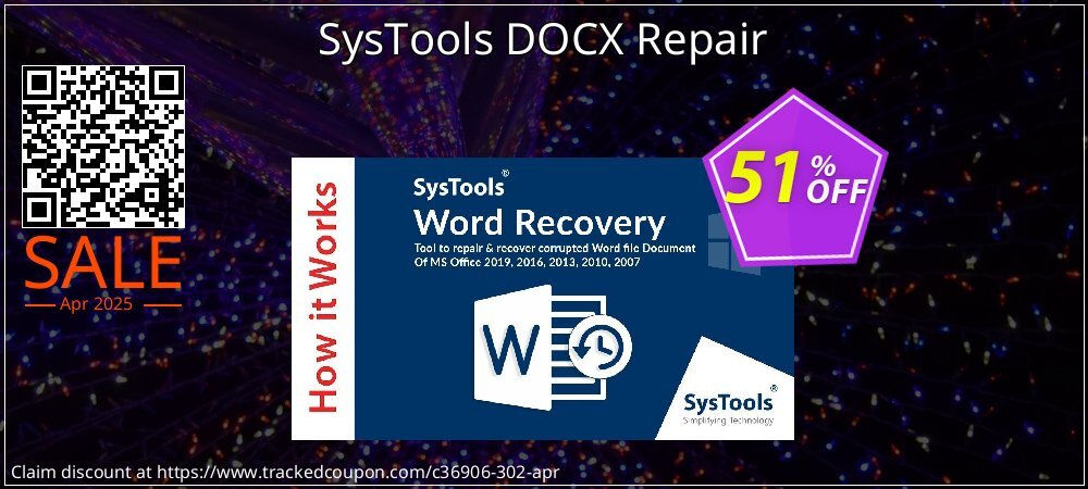 SysTools DOCX Repair coupon on Working Day offering sales