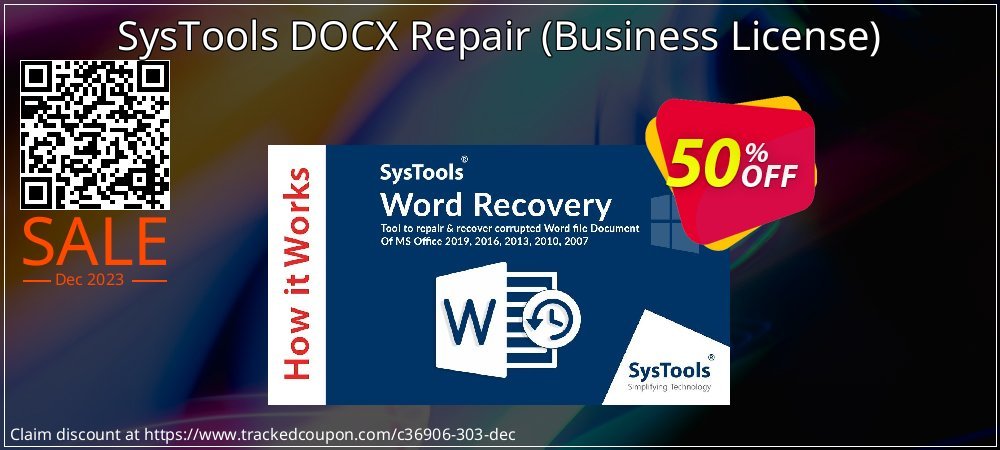 SysTools DOCX Repair - Business License  coupon on Easter Day offering sales