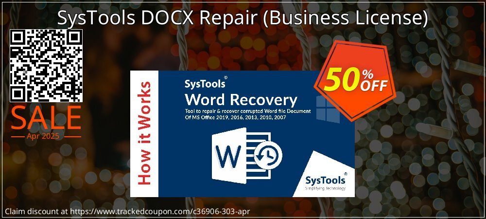 SysTools DOCX Repair - Business License  coupon on Constitution Memorial Day super sale