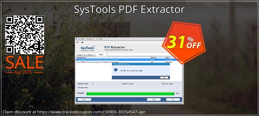 SysTools PDF Extractor coupon on April Fools' Day discount